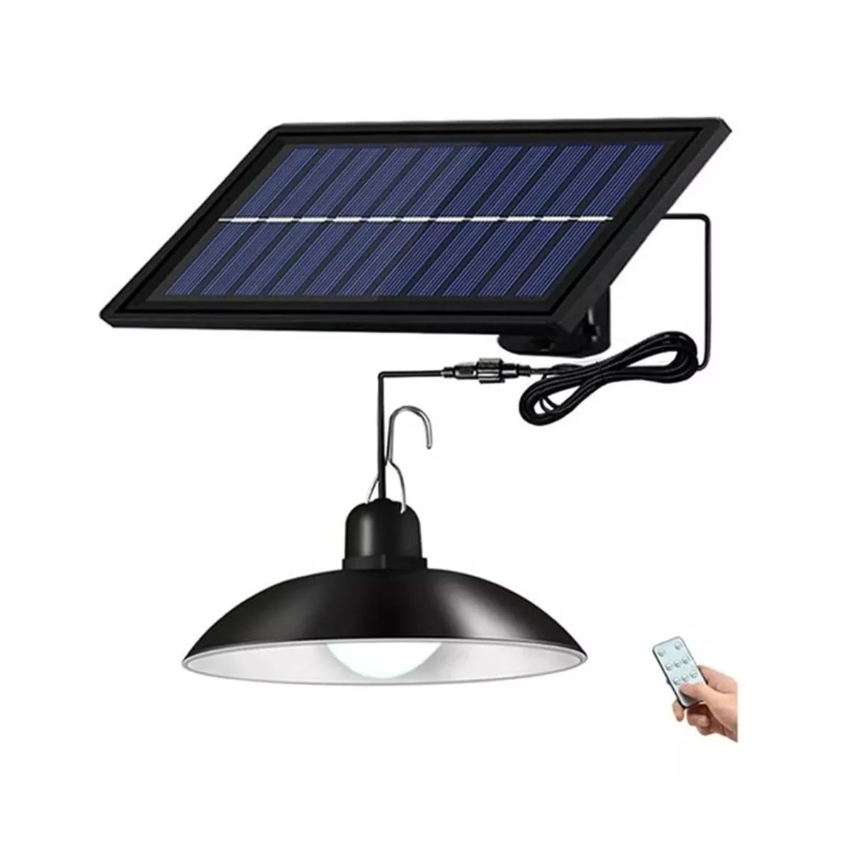 GENERICO - Lampara Solar Colgante 120w Plafon + Panel Solar + Control