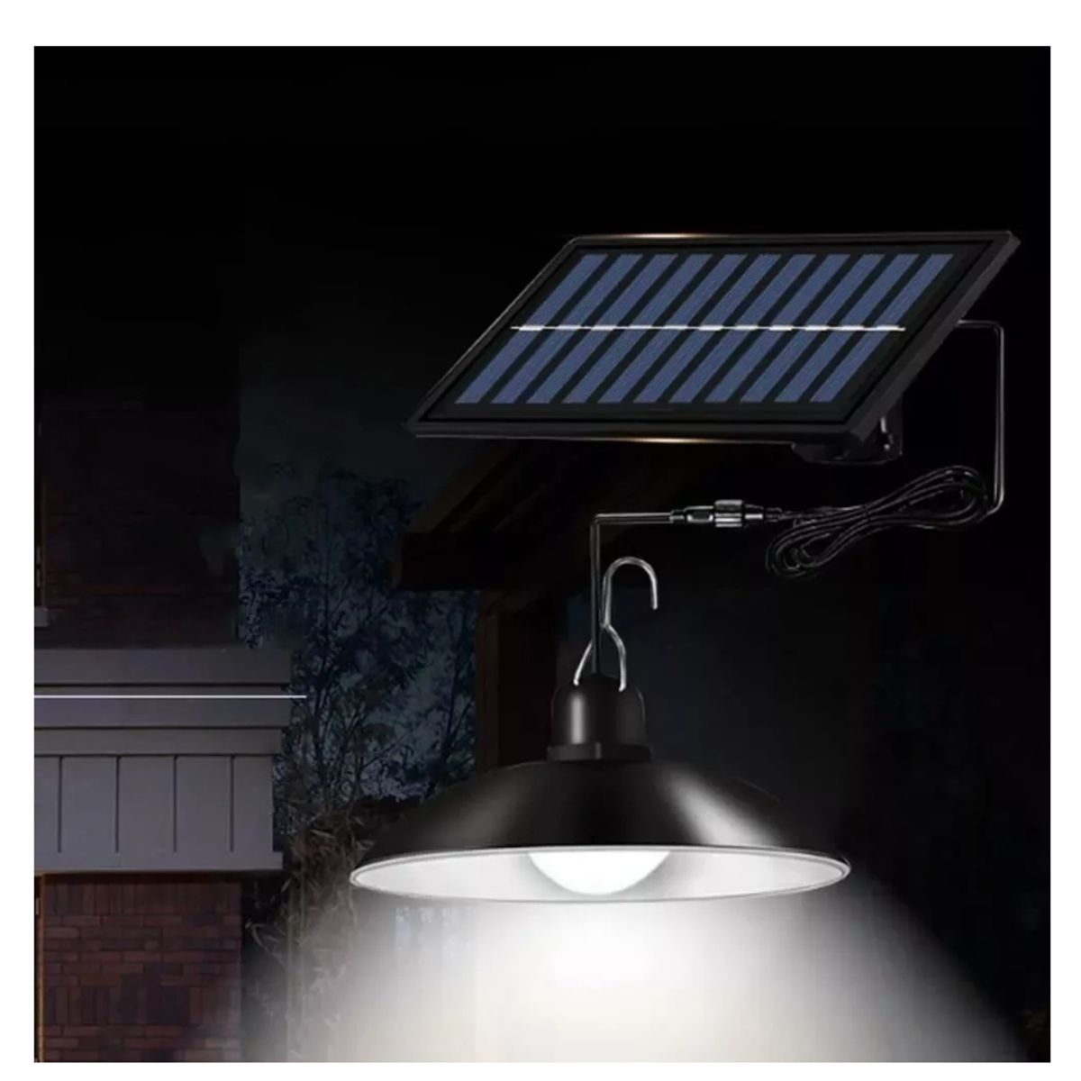 GENERICO - Lampara Solar Colgante 120w Plafon + Panel Solar + Control