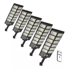GENERICO - Pack X5 Focos Solares Potentes Foco Led Poste Exterior 300w