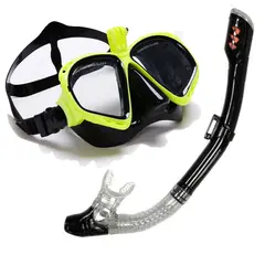 SHOOT - Snorkel con Tubo Amarillo Flourecente cámara deportiva Gopro u otras
