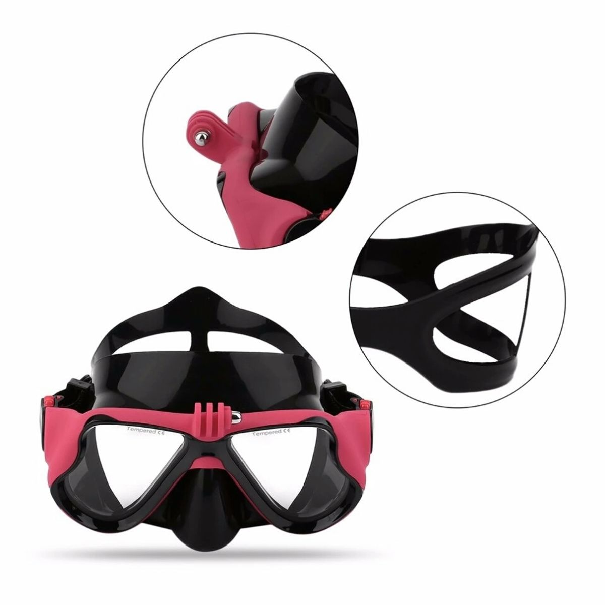 SHOOT - Snorkel con Tubo Rosado cámara deportiva Gopro u otras