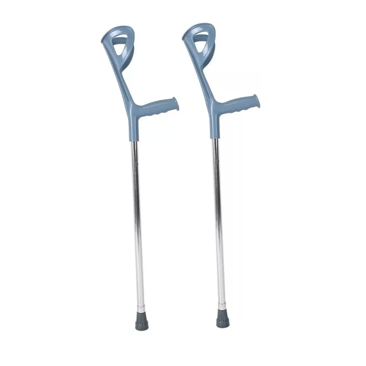GENERICO - 2 Bastón Muleta Canadiense Regulable En Altura Color Plateado
