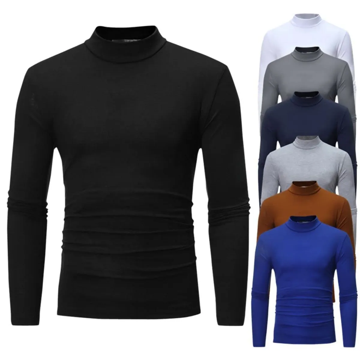 EVERSO - Pack 3 Camiseta Beatle Hombre Bambú Manga Larga Forro Polar Termica