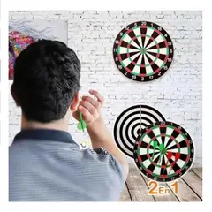 GENERICO - Juego De Dardos Tiro Al Blanco Tablero Reversible