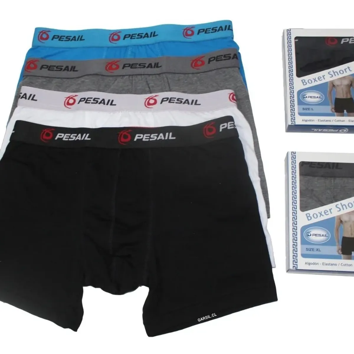 GENERICO - 12 Boxer Liso Para Hombre De Algodon - Colores Surtidos - Docena