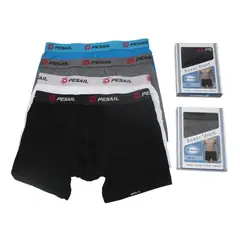 GENERICO - 12 Boxer Liso Para Hombre De Algodon - Colores Surtidos - Docena
