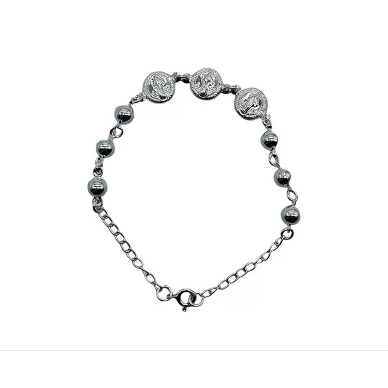 GENERICO - Pulsera Mujer Plata Fina Italiana 925 - Modelo San Benito