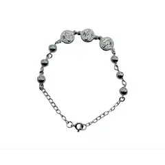 GENERICO - Pulsera Mujer Plata Fina Italiana 925 - Modelo San Benito