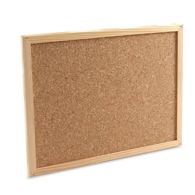 GENERICO - Pizarra De Corcho Borde De Madera 40 X 60 Cm