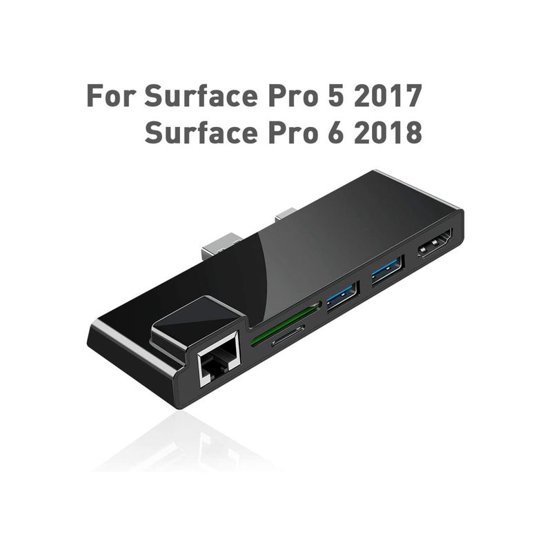 GENERICO - Microsoft Surface Pro 4/Pro 5/Pro 6 Dock Station with 4K HDMI Port, 1000M Ethernet Port, 2 X USB 3.0 Ports, SD/Micro SD Slot Memory Card Reader Conver