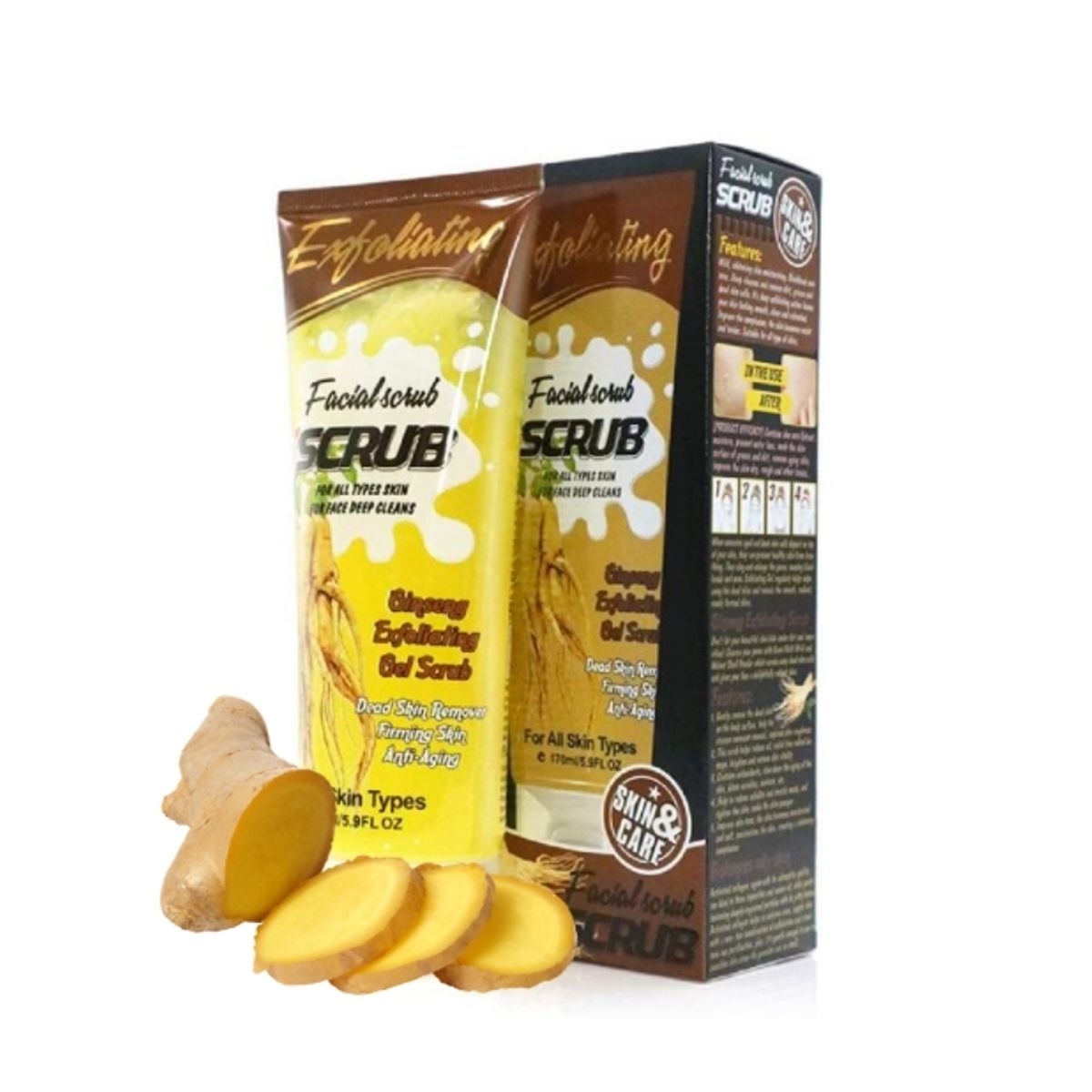 GENERICO - Facial Scrub · Exfoliante Facial En Gel De Ginseng Efecto Peeling