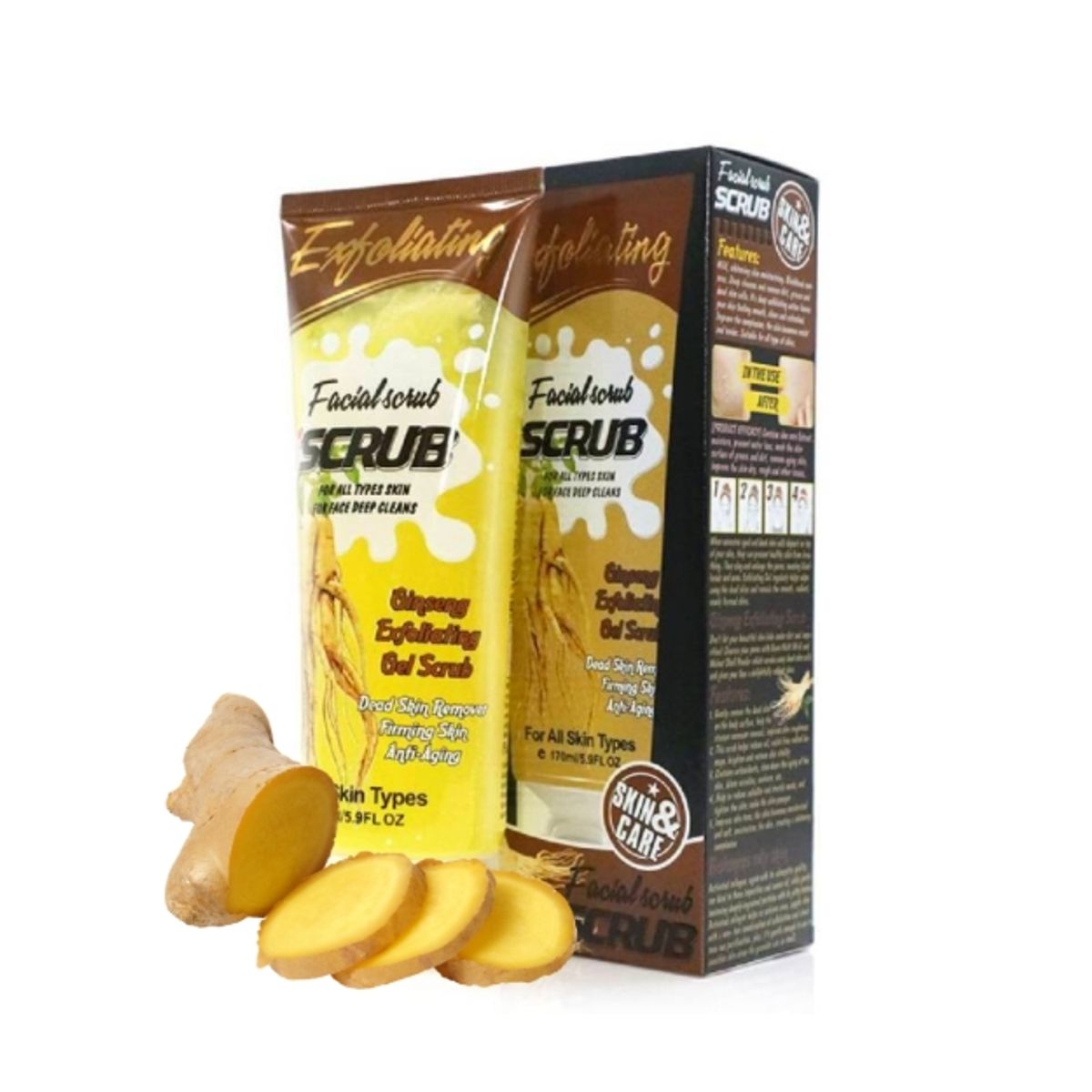 GENERICO - Facial Scrub · Exfoliante Facial En Gel De Ginseng Efecto Peeling