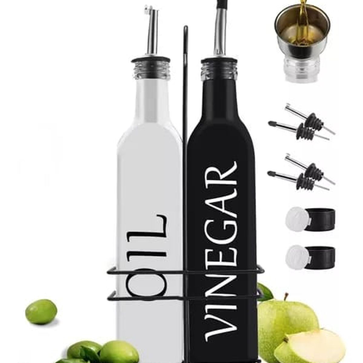 GENERICO - Pack 2 Botellas Para Aceite Vinagre Soya 500 Ml Dispensador