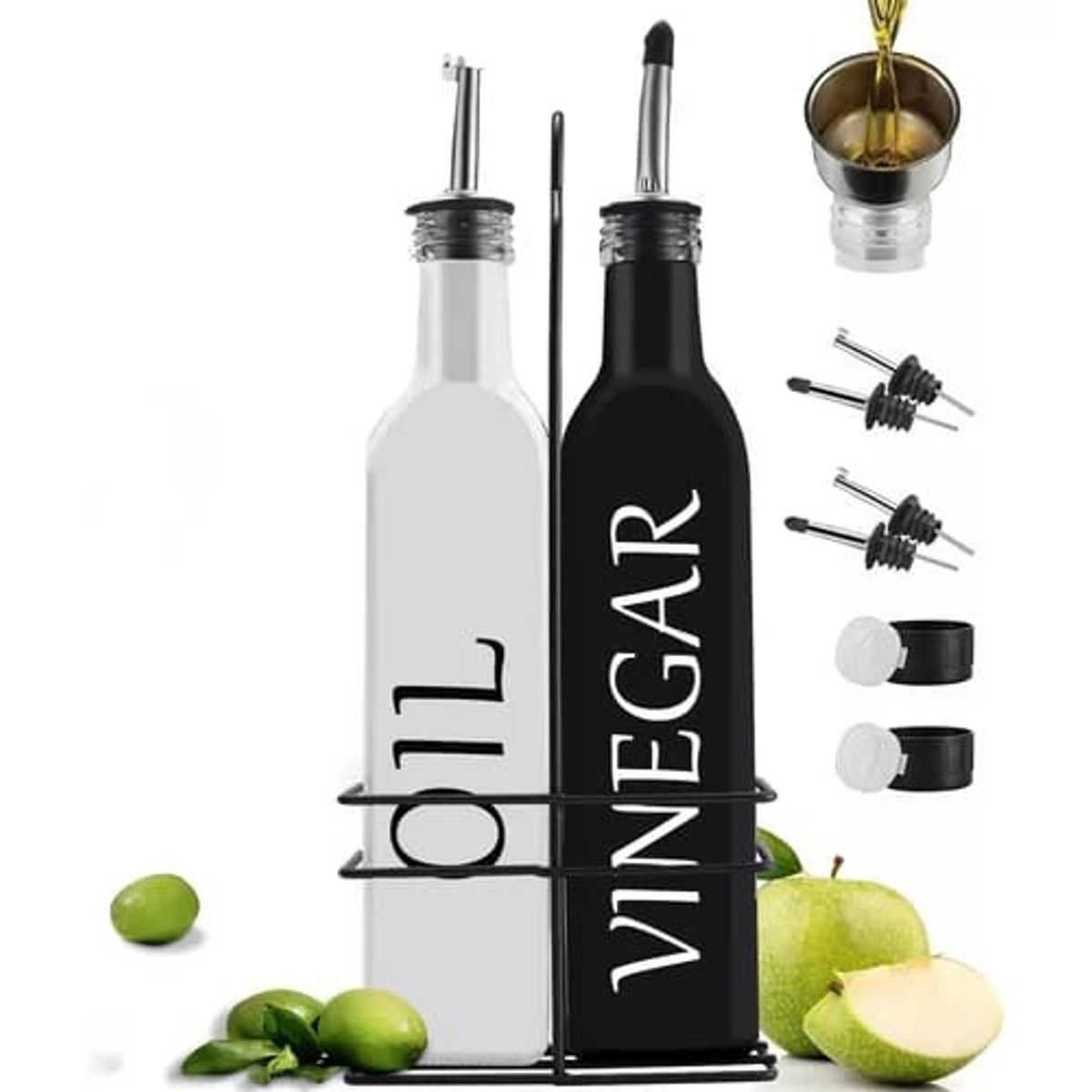 GENERICO - Pack 2 Botellas Para Aceite Vinagre Soya 500 Ml Dispensador