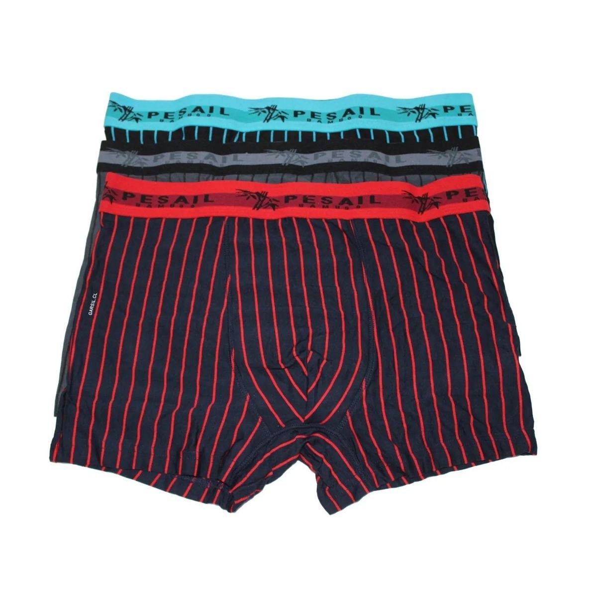 GARSIL - X3 Boxer Con Fibra de Bambu Para Hombre - Diseño Lineas Tripack