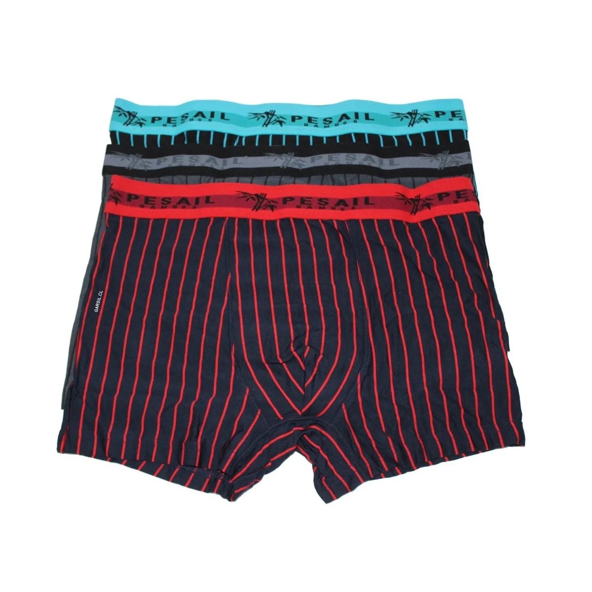 GARSIL - X3 Boxer Con Fibra de Bambu Para Hombre - Diseño Lineas Tripack