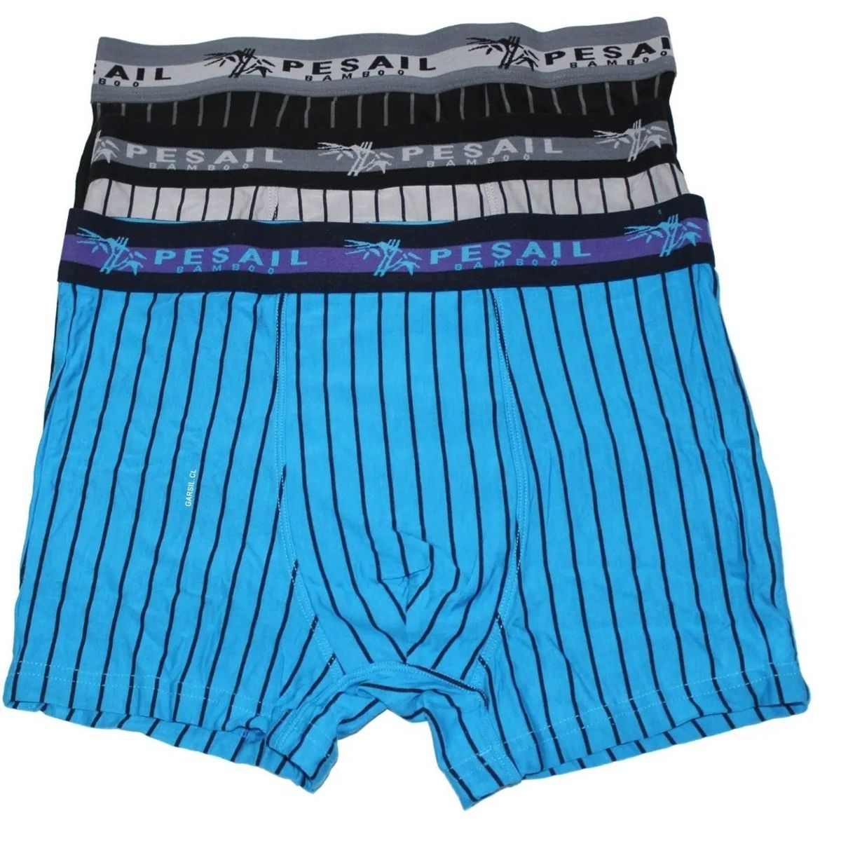 GARSIL - X3 Boxer Con Fibra de Bambu Para Hombre - Diseño Lineas Tripack