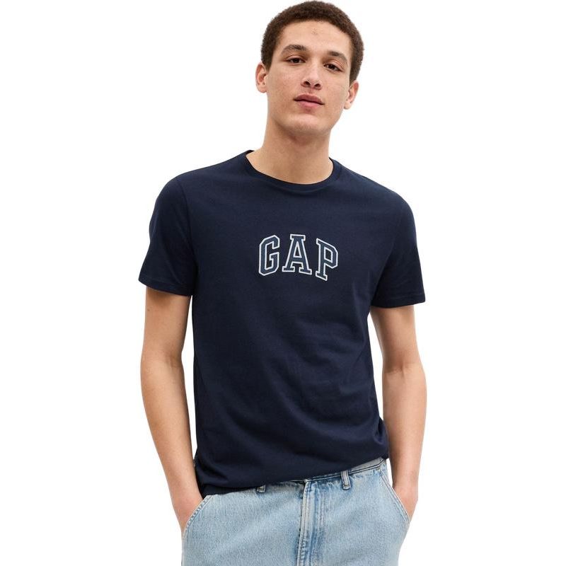 GAP - Polera Logo Mini Manga Corta Azul Hombre GAP