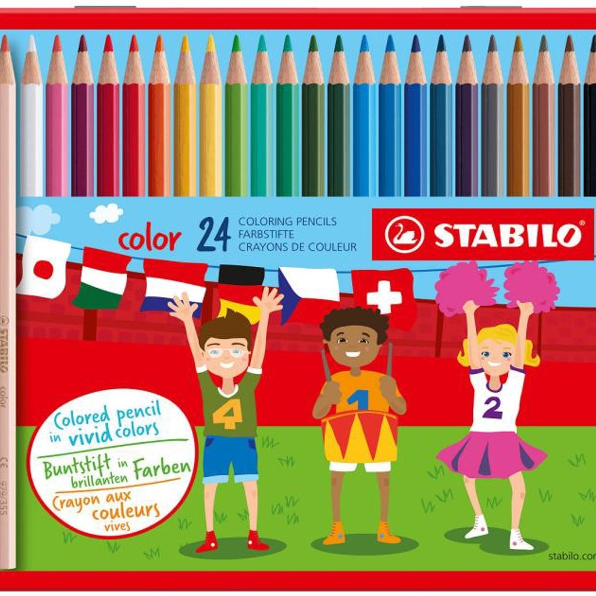 STABILO - Set Lápices 24 Colores Stabilo Caja Metálica