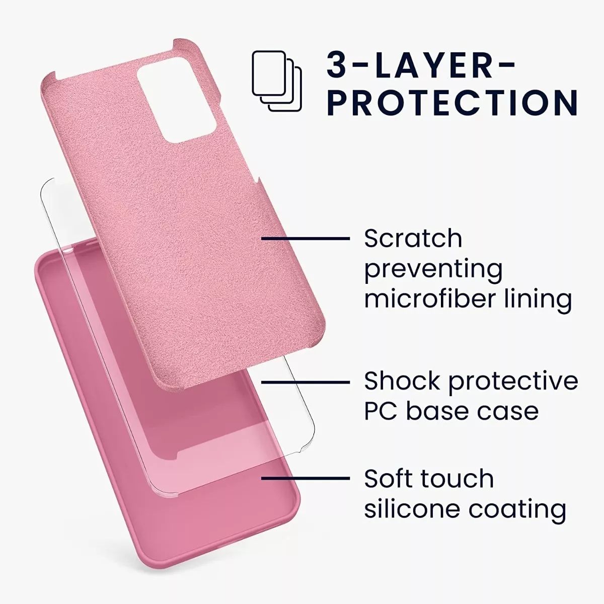 GENERICO - Carcasa Silicona Slim Para Xiaomi Redmi Note 11 / Note 11s Rosa