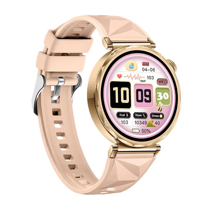 STARTECHOFFICE - Reloj Inteligente Smartwatch Wearables GT4Mini Con 2 correas rosadas