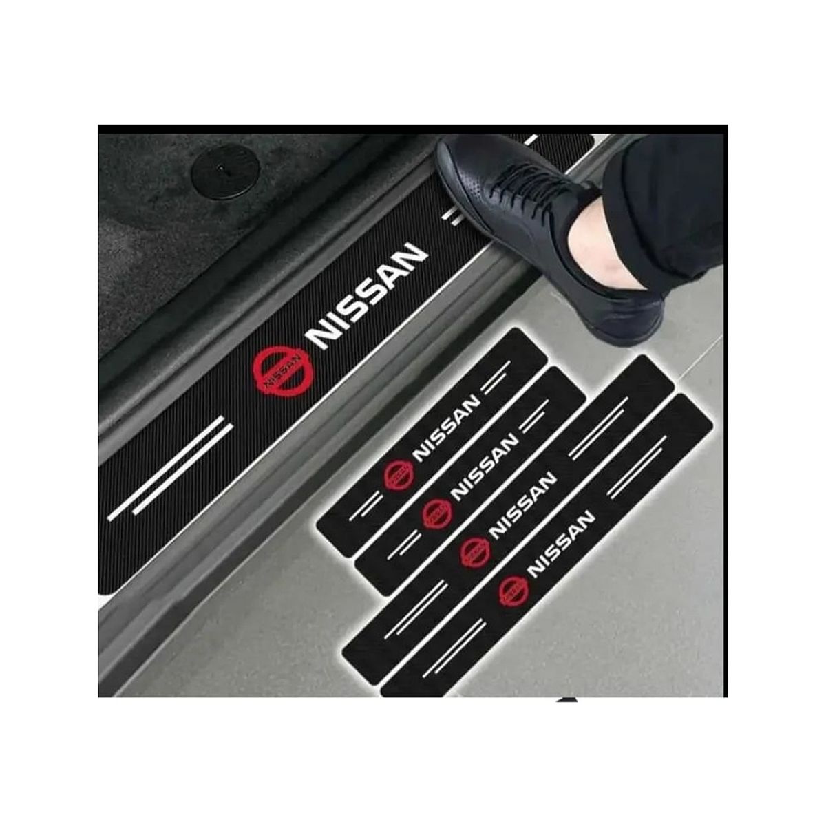 GENERICO - Cubre zócalos adhesivos para autos y camionetas universal