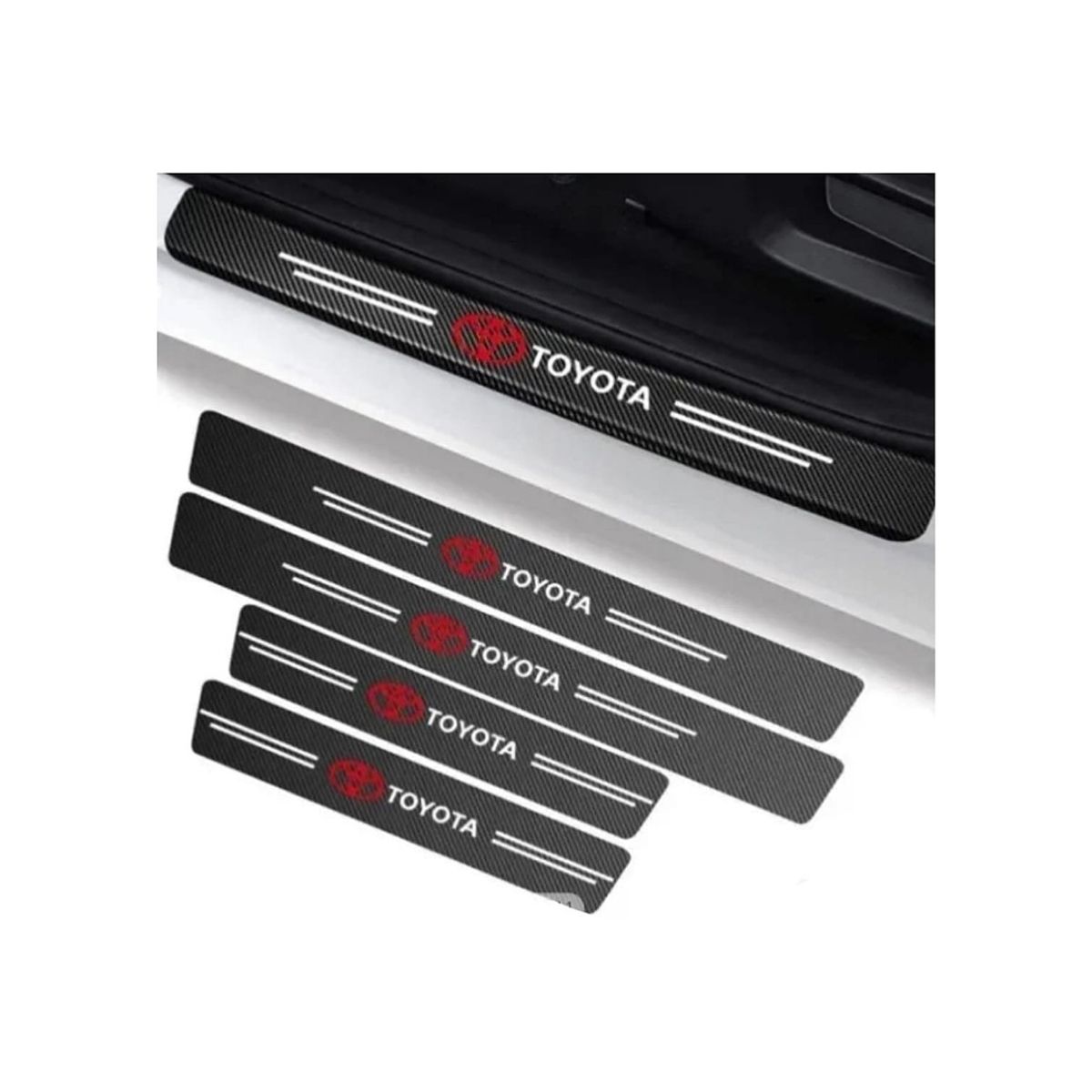 GENERICO - Cubre zócalos pisaderas protector de puerta TOYOTA