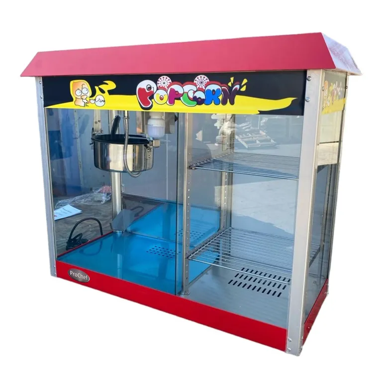 PROCHEF Maquina Pop Corn o Cabritas y Vitrina Mantenedora