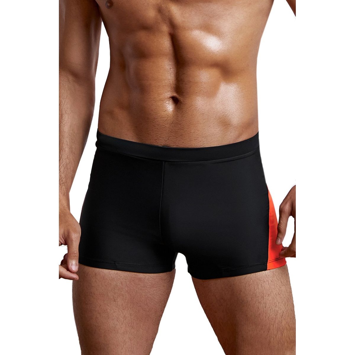GLORIAHOON - Hip Negro Short Traje De Baño Elástico Hombre Gloriahoon