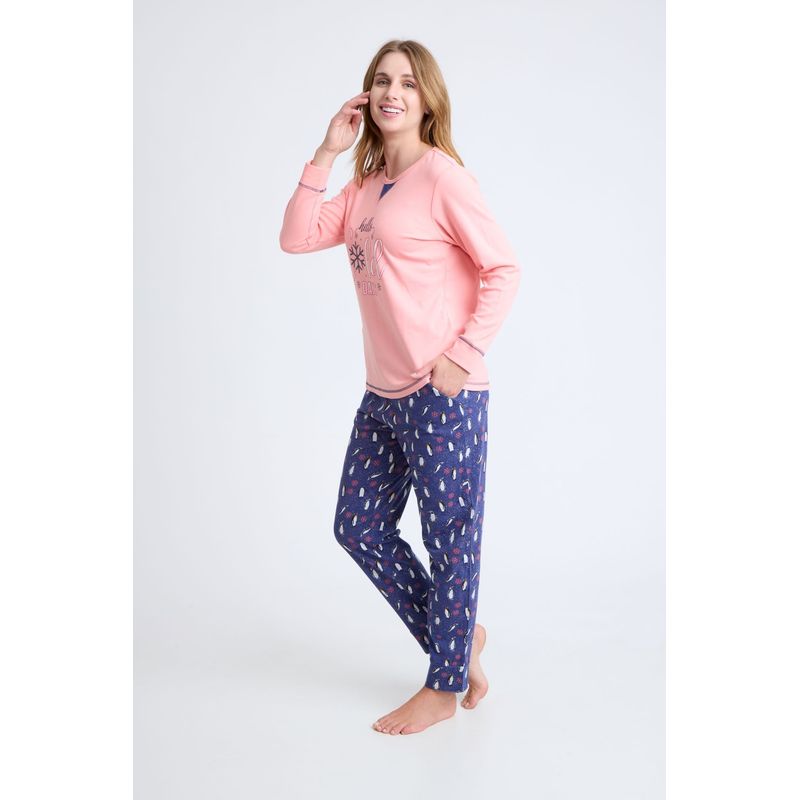 BECKIL - BECKIL COD 1767 PIJAMA ALGODÓN GAMUZADO CON BOLSILLOS