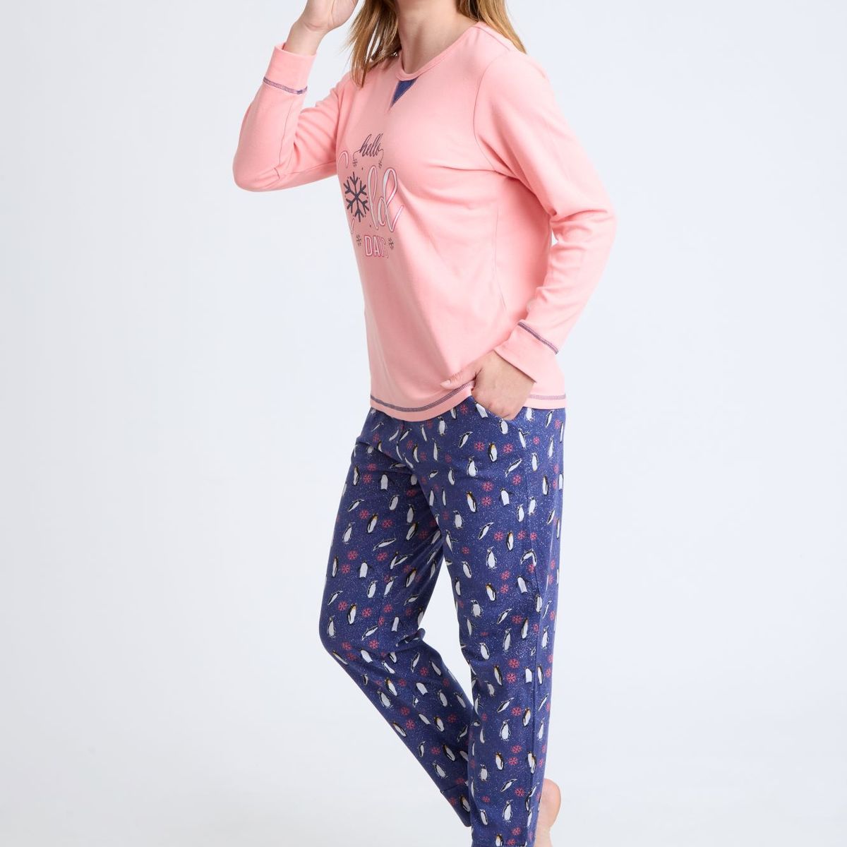 BECKIL - BECKIL COD 1767 PIJAMA ALGODÓN GAMUZADO CON BOLSILLOS