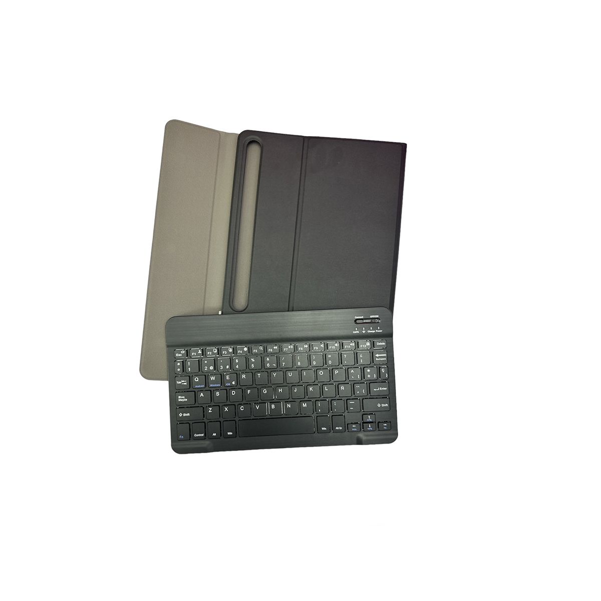 JOIGO - Funda Con Teclado Con Ñ Para Samsung S7 S8 Negro