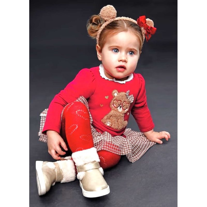 MAYORAL - Vestido Elegante Estampado Combinado de Tull bebé