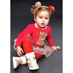 MAYORAL - Vestido Elegante Estampado Combinado de Tull bebé