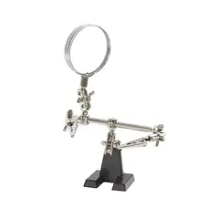 GENERICO - Tercera Mano con Lupa de vidrio de 60mm Dioptría 3D