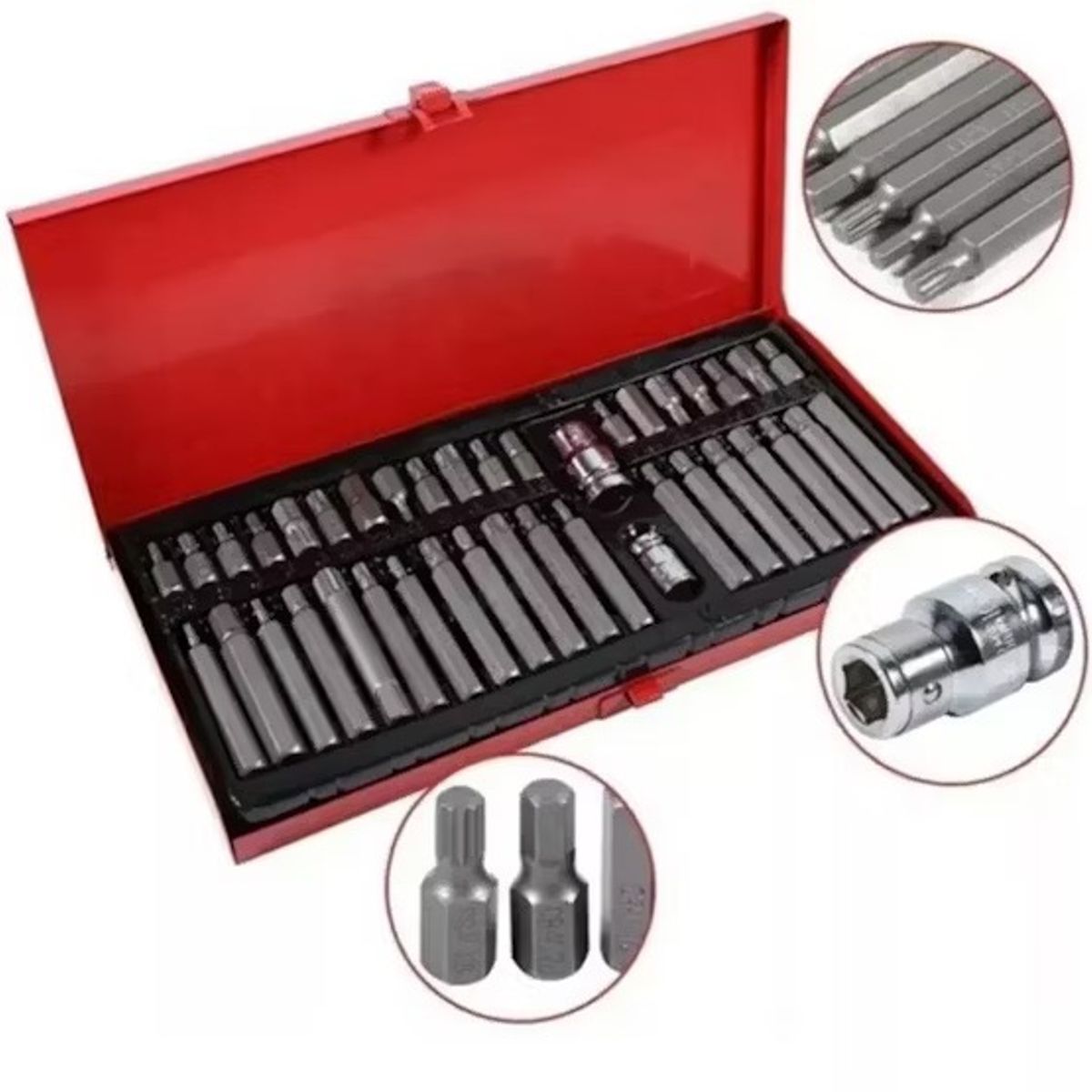 GENERICO - SET KIT JUEGO PUNTAS CORTO LARGO TORX ALLEN IMBUS 40 PIEZAS