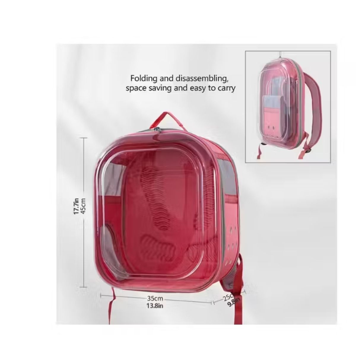 GENERICO - Mochila Plegable Para Mascotas Gatos Perros Conejos