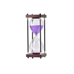 GENERICO - Reloj De Arena De Vidrio Con Marco De Madera, 30 Minutos.