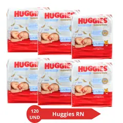 HUGGIES - Natural Care Talla Recien Nacido X 6 paquetes