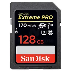 SANDISK - Tarjeta SD Extreme Pro 128 GB V30 UHD 4K