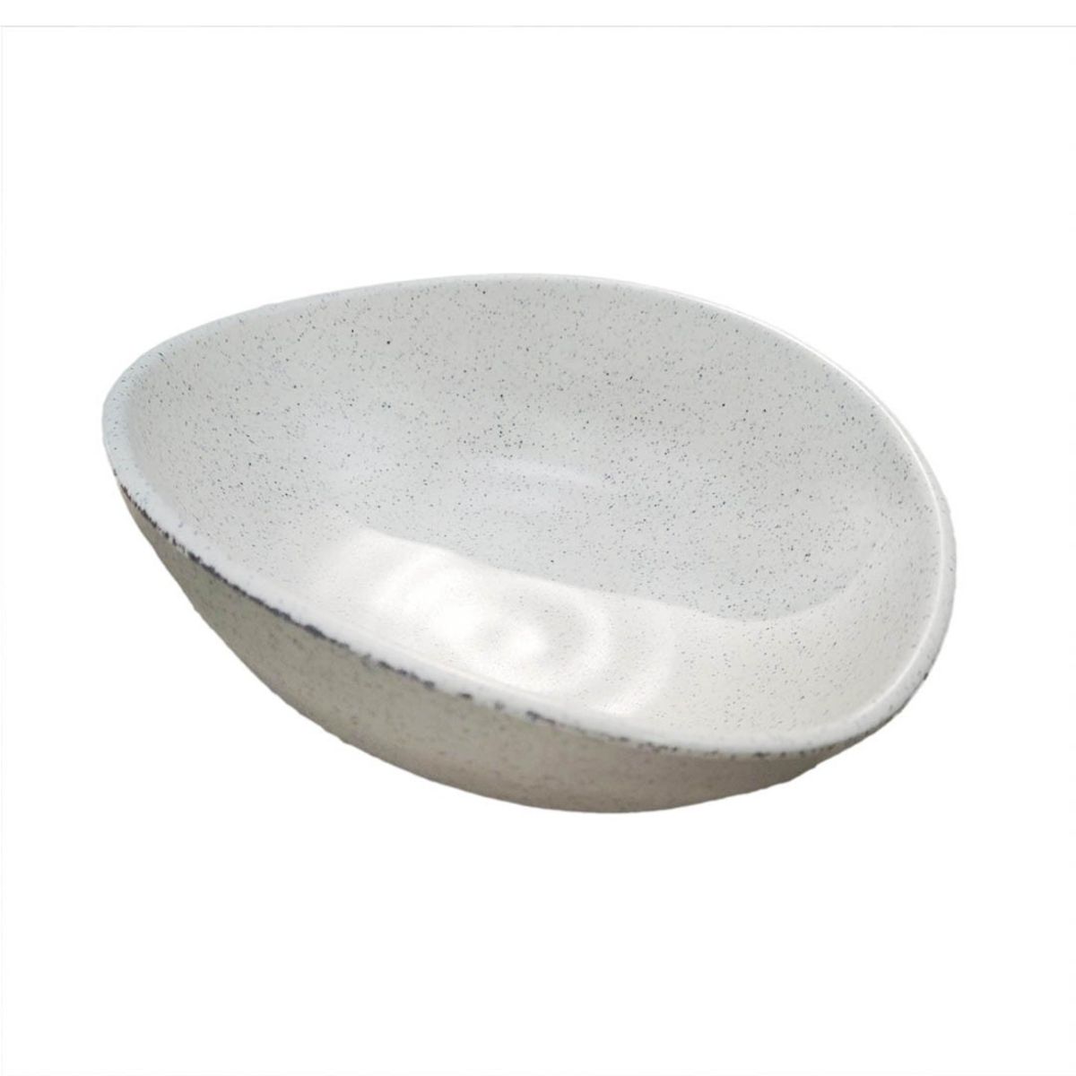 IMAHE - BOWL OVALADO MELAMINA GRANITO BLANCO 1100 ML IMAHE