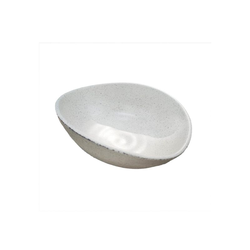 IMAHE - BOWL OVALADO MELAMINA GRANITO BLANCO 1100 ML IMAHE