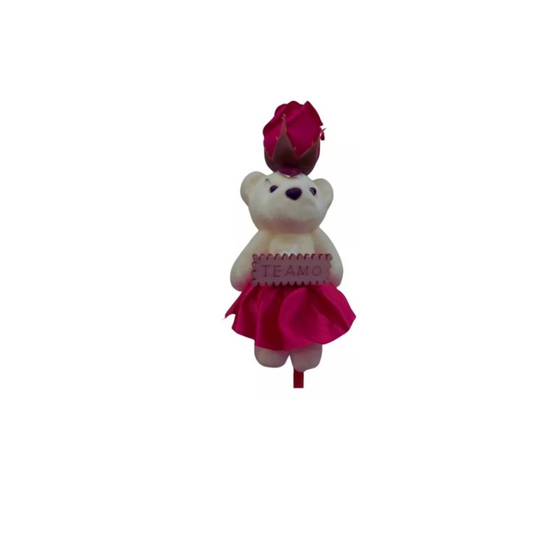 GENERICO - Rosa Flor Con Oso Feliz Dia San Valentin Varios Colores