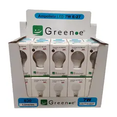 GREEN E - Ampolleta Led 7w E27 luz fría x20 unidades