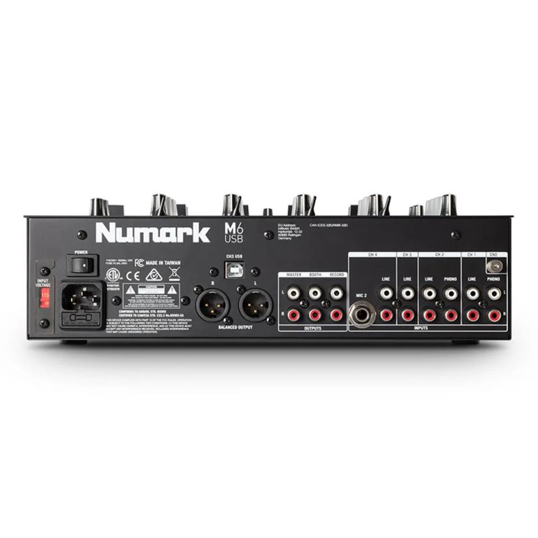 Mezclador 4 Canales Para Djs M6Usb Black