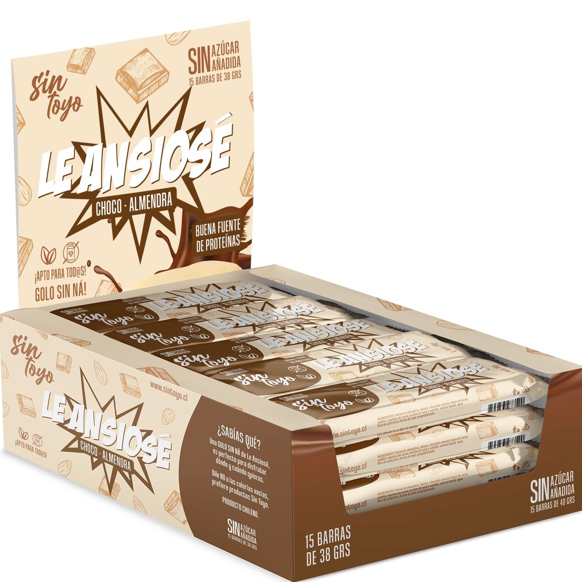 SIN TOYO - Le Ansiosé 15 unidades, Sin Azúcar Añadida
