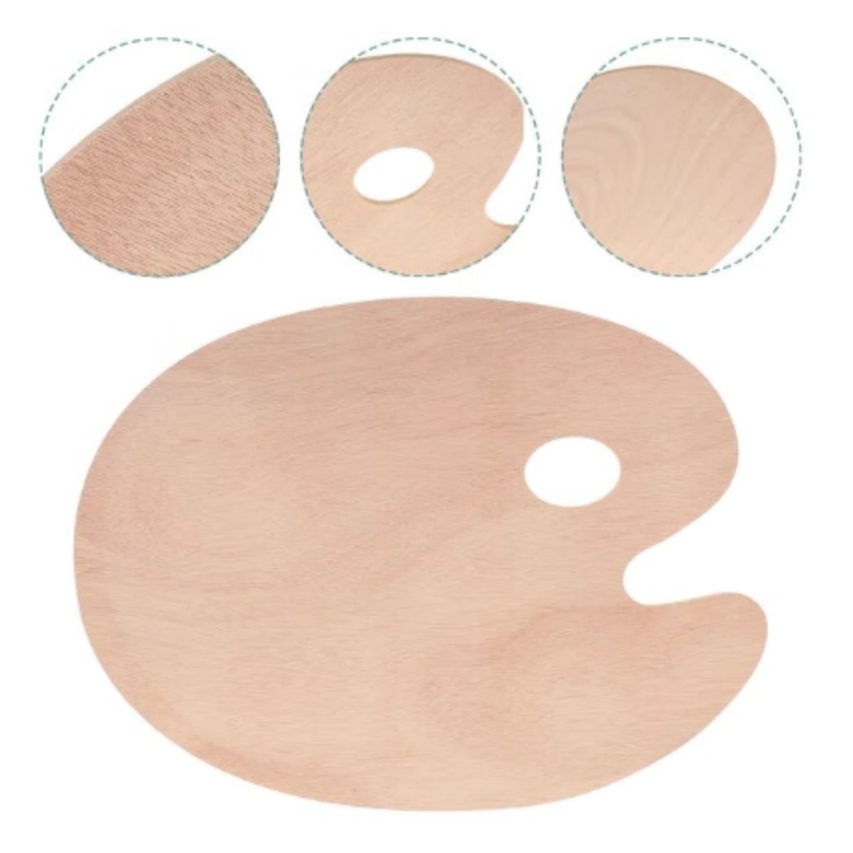 OEM - Paleta Bandeja De Pintura Al Óleo De Madera 30x40cm