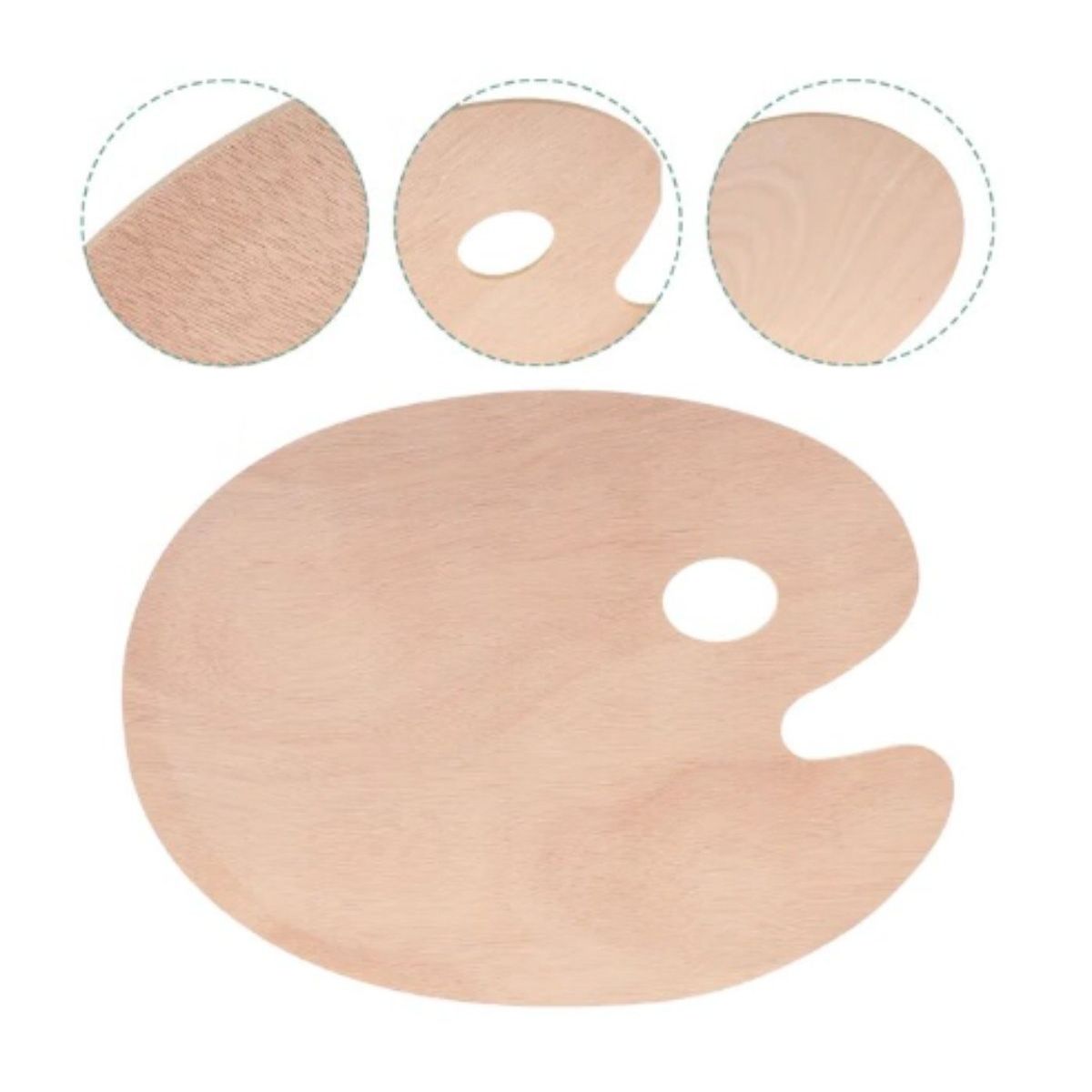 OEM - Paleta Bandeja De Pintura Al Óleo De Madera 30x40cm