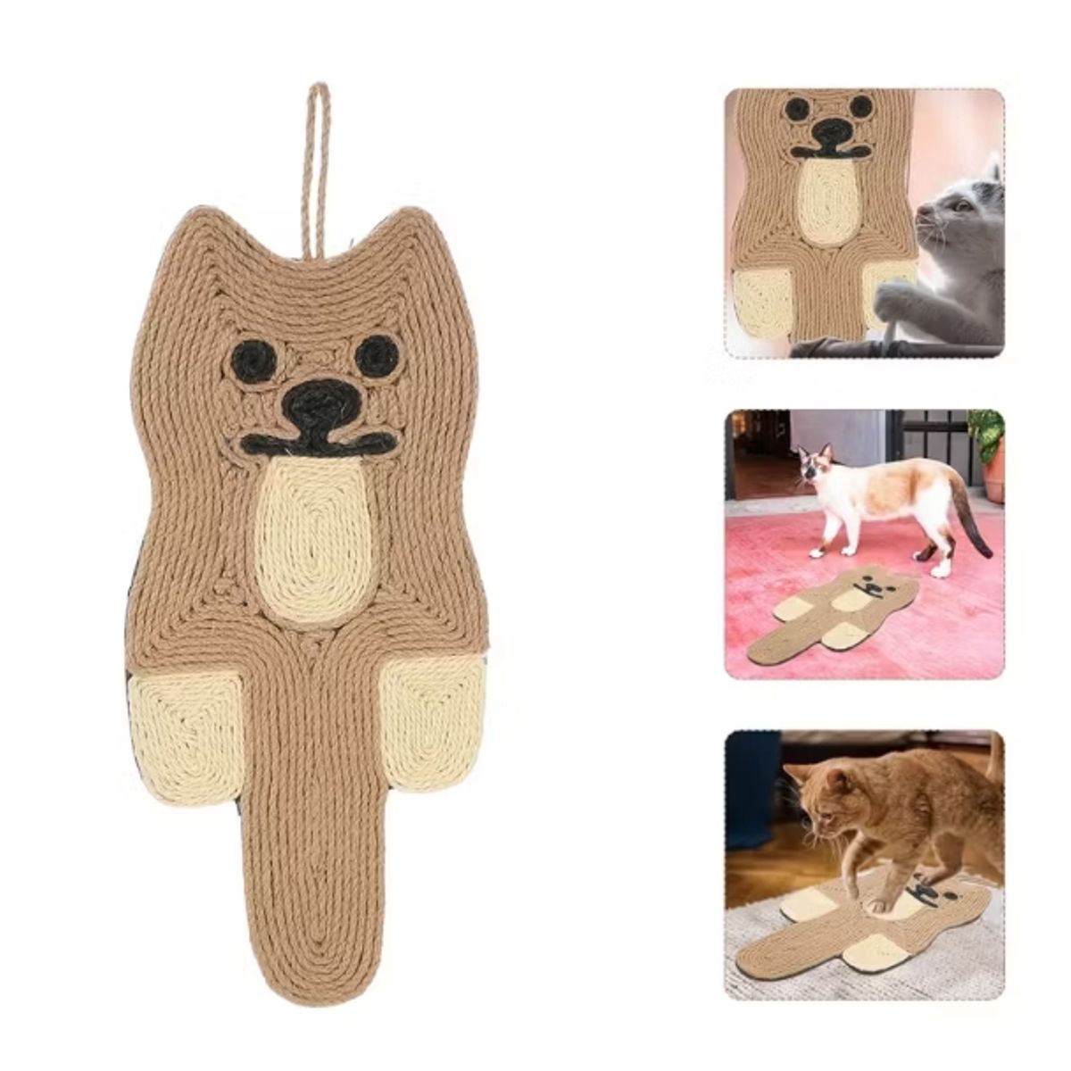 GENERICO - Tablero Rascador De Sisal Para Colgar Modelo Perro