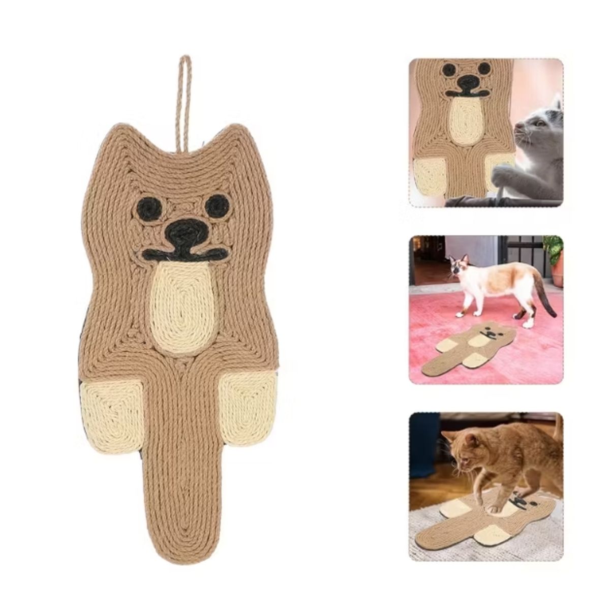 GENERICO - Tablero Rascador De Sisal Para Colgar Modelo Perro